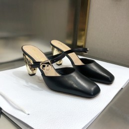 Sandals - Black, Leather...