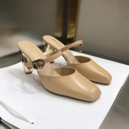 Sandals - Nude, Leather...