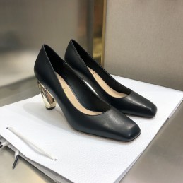 High Heels - Black, Leather...