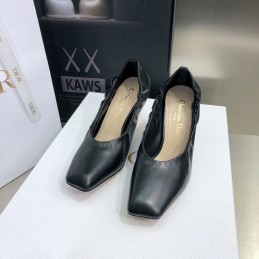 High Heels - Black, Leather...