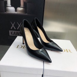 High Heels - Black, Leather...
