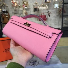 Pink Kelly Cut Clutch