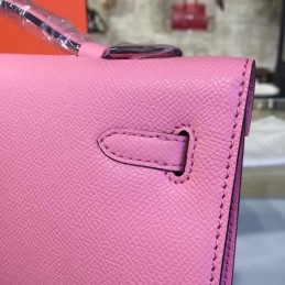 Pink Kelly Cut Clutch