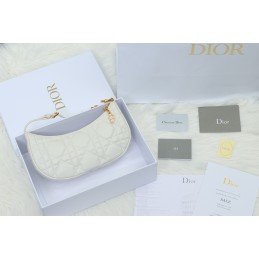 Hobo Bag - White, Cannage...