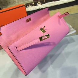 Pink Kelly Cut Clutch