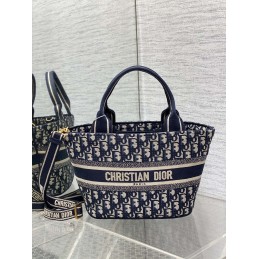 Hat Bag - Navy, Oblique...