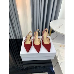 Sandals - Red, Suede...