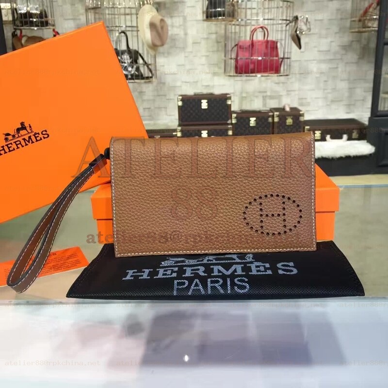 Brown H Long Wallet