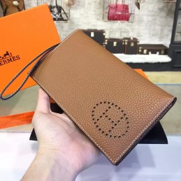 Brown H Long Wallet