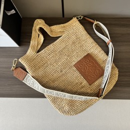 Slit Tote - Natural, Raffia