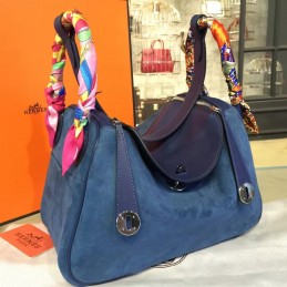 Navy Blue Lindy 30 Bag Twilly Handle