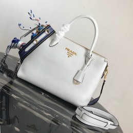 Medium Tote - White, Leather