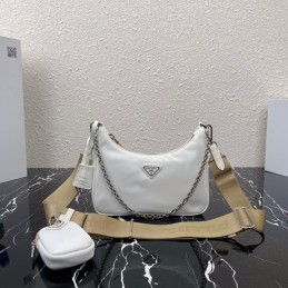 Hobo Bag - White, Nylon