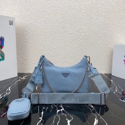 Hobo Bag - Pale Blue, Nylon