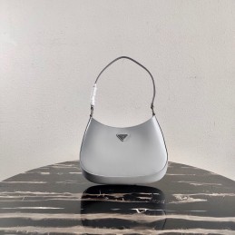 Hobo Bag - Pale Grey, Leather