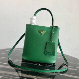 Bucket Bag - Green, Leather
