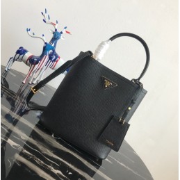 Bucket Bag - Black, Leather...