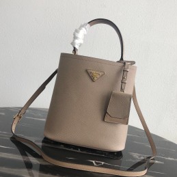 Bucket Bag - Taupe, Leather