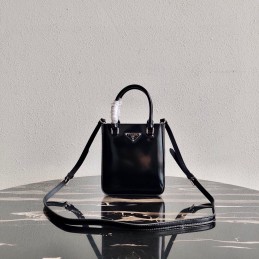 Mini Tote - Black, Leather