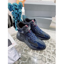 Sneakers - Blue, Leather