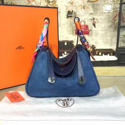 Navy Blue Lindy 30 Bag Twilly Handle
