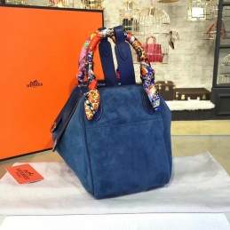 Navy Blue Lindy 30 Bag Twilly Handle