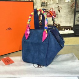 Navy Blue Lindy 30 Bag Twilly Handle
