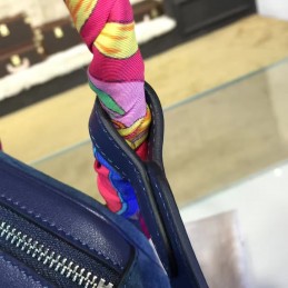 Navy Blue Lindy 30 Bag Twilly Handle