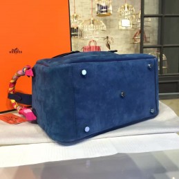 Navy Blue Lindy 30 Bag Twilly Handle