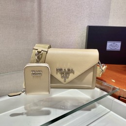 Mini Bag - Beige, Saffiano...