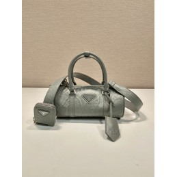 Handbag - Grey, Nappa Leather