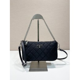 Medium Bag - Black, Quilted...