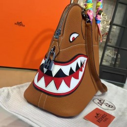 Brown Bolide 45 Shark Charm Twilly Handle Bag