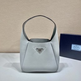 Handbag - Pale Grey, Smooth...