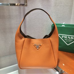 Handbag - Orange, Smooth...