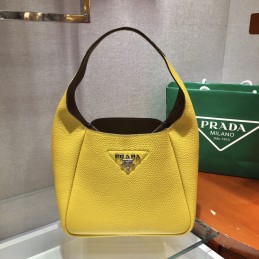 Handbag - Yellow, Smooth...