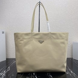 Tote - Beige, Saffiano Leather