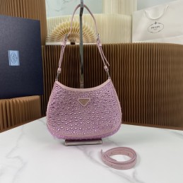 Cleo Bag - Pink, Satin
