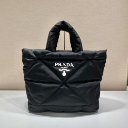 Padded Tote - Black, Nappa...