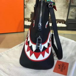 Black Shark Charm Twilly Handle Bolide 45 Bag