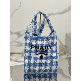Bag - Blue, Crochet Raffia