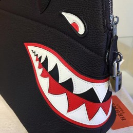 Black Shark Charm Twilly Handle Bolide 45 Bag