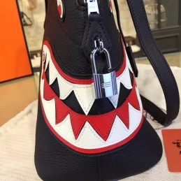 Black Shark Charm Twilly Handle Bolide 45 Bag