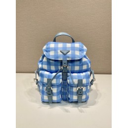 Backpack 24cm - Blue, Leather