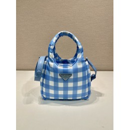 Mini Handbag - Blue, Leather