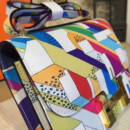 Multicolor Geometric Constance Mini 18 Bag