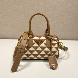 Boston Bag - Brown, Leather