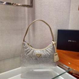 Hobo Bag - Silver, Leather