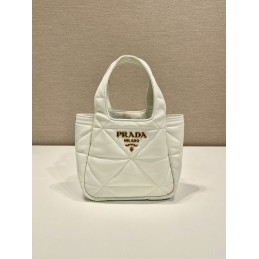 Small Tote - White, Nappa...
