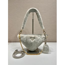 Mini Bag - Grey, Shearling